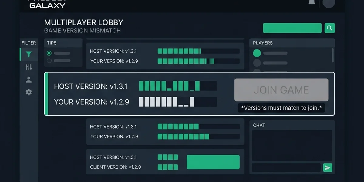 Meccha Chameleon Version Mismatch — Lobby Fix — visual overview