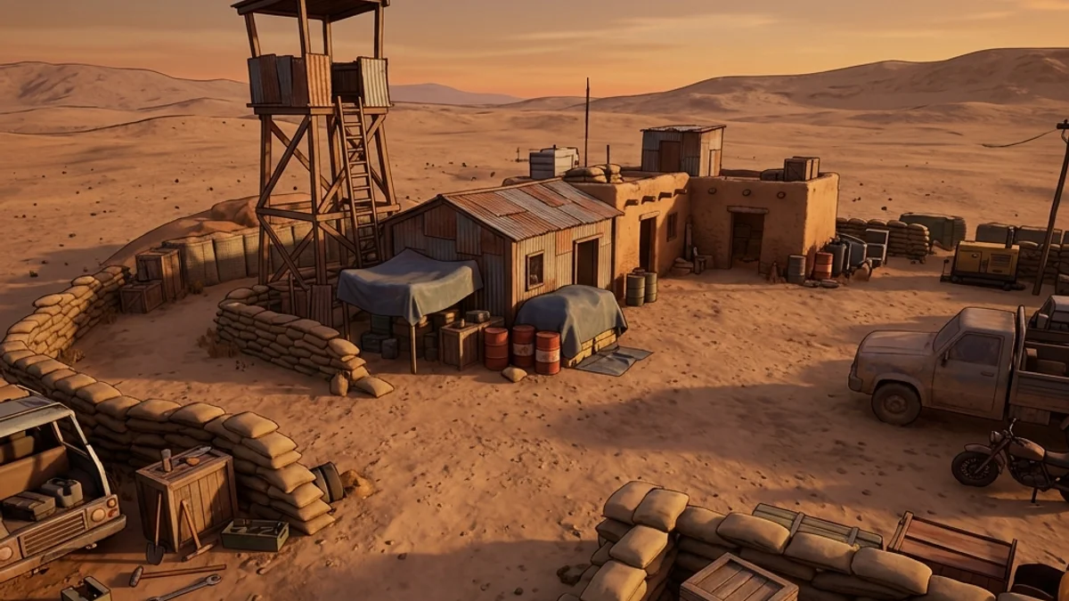 Desert Outpost Workshop Map Guide — Workshop map scene