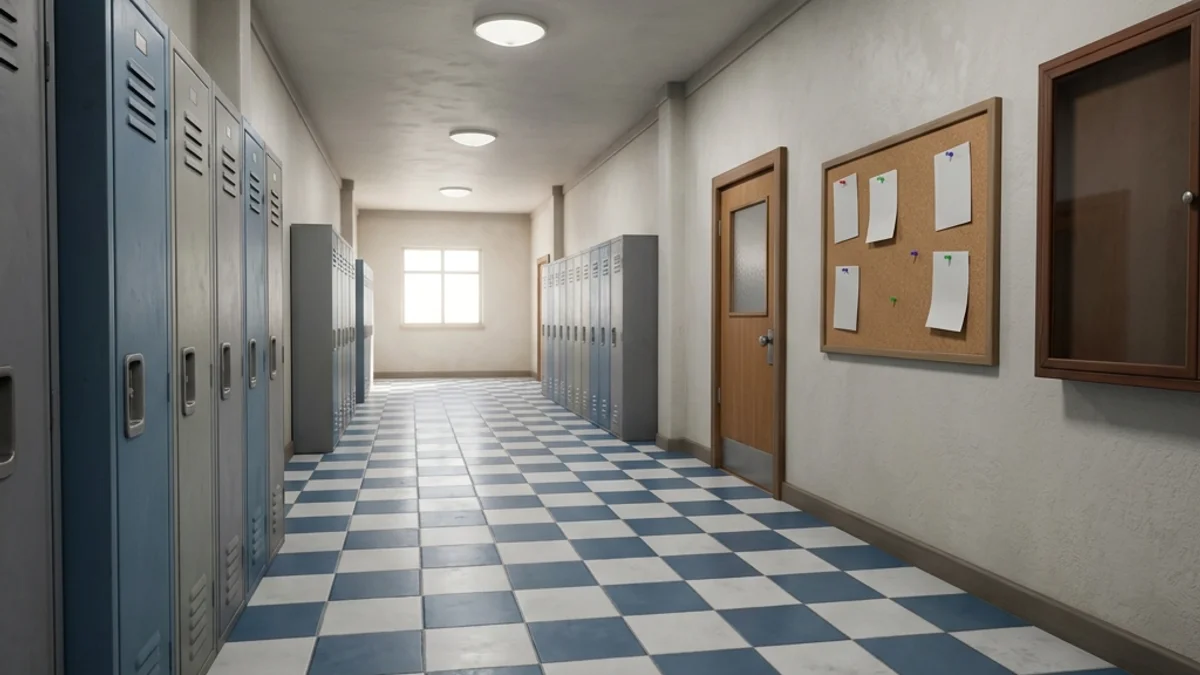 School Hallway Workshop Map Guide — Workshop map scene